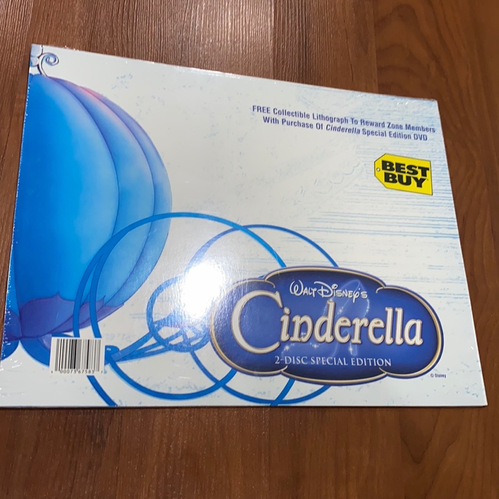 New Disney Cinderella Lithograph Special Edition